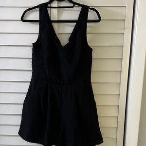 Stylish Black One Piece Romper M